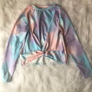 Girls pastel tie dye twist top size 11-12